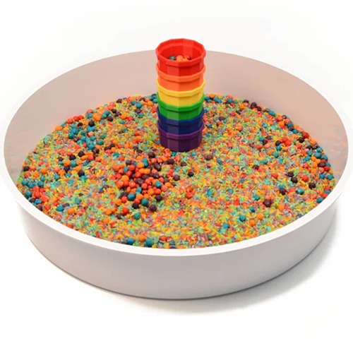 regenboog zeefjes1 Kleurrijke Regenboog Zeefjesset Small– Spelen, Ontdekken & Sorteren met X Creator