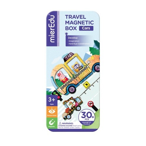 Mieredu voertuigen (1) MierEdu Magnetische Puzzeldoos Voertuigen – Creatief Speelgoed voor Onderweg & Thuis