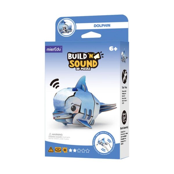 dolfijn1 MierEdu – 3D Puzzel Build & Sound – dolfijn bouwpakket