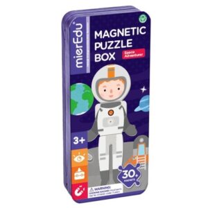 MierEdu Magnetische Puzzeldoos Ruimtevaarders/ Astronaut – Creatief & Educatief Speelplezier voor Onderweg