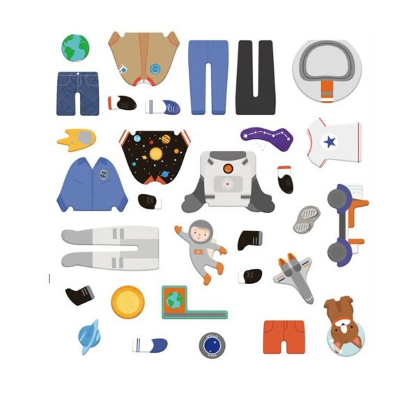 mieredu astronout8 MierEdu Magnetische Puzzeldoos Ruimtevaarders/ Astronaut – Creatief & Educatief Speelplezier voor Onderweg