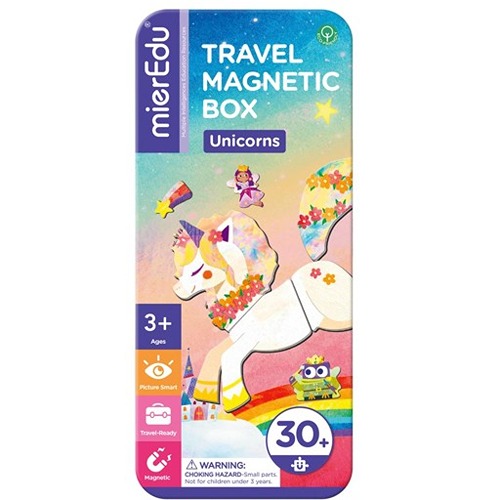 Mieredu Magnetische Puzzeldoos Eenhoorn – Creatief Speelplezier voor Onderweg & Thuis