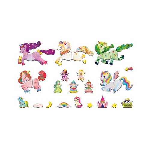 Mieredu Magnetische Puzzeldoos Eenhoorn – Creatief Speelplezier voor Onderweg & Thuis