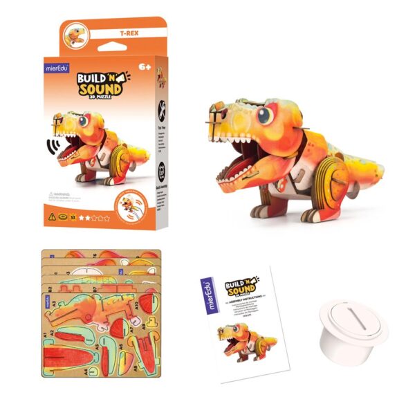 mieredu t-rex6 Mieredu – 3D Puzzel Build & Sound – Tyrannosaurus Rex