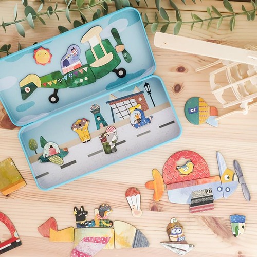 mieredu vliegtuig2 (1) MierEdu Magnetische Puzzeldoos Vliegtuigen – Educatief Reisspeelgoed vol Fantasie en Avontuur