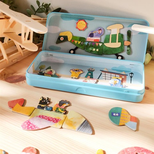 mieredu vliegtuig4 (1) MierEdu Magnetische Puzzeldoos Vliegtuigen – Educatief Reisspeelgoed vol Fantasie en Avontuur