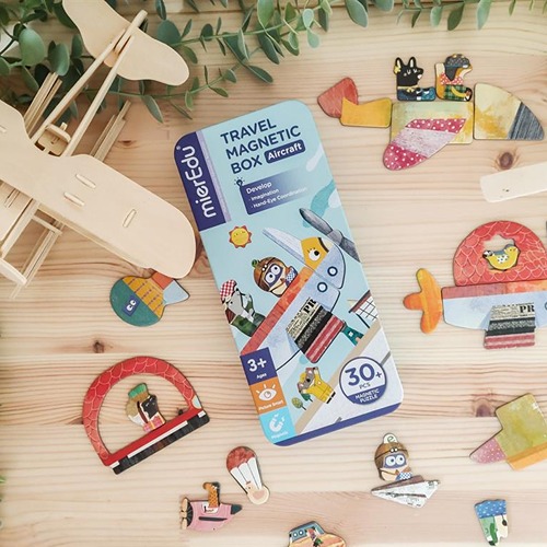 mieredu vliegtuig6 (1) MierEdu Magnetische Puzzeldoos Vliegtuigen – Educatief Reisspeelgoed vol Fantasie en Avontuur
