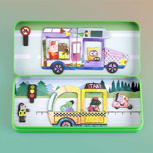 mierendu voertuigen9 (1) MierEdu Magnetische Puzzeldoos Voertuigen – Creatief Speelgoed voor Onderweg & Thuis