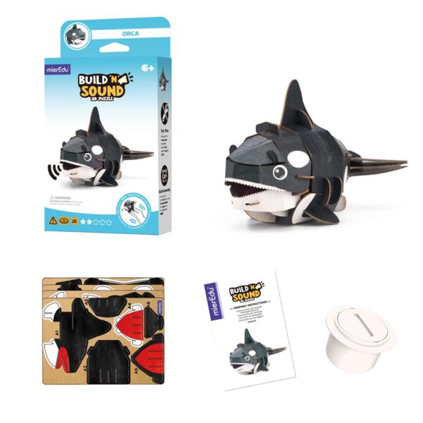 orka7 MierEdu – 3D Puzzel Build & Sound – orka bouwpakket