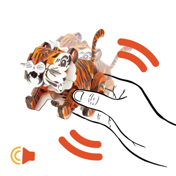 tijger6 MierEdu – 3D Puzzel Build & Sound – tijger bouwpakket