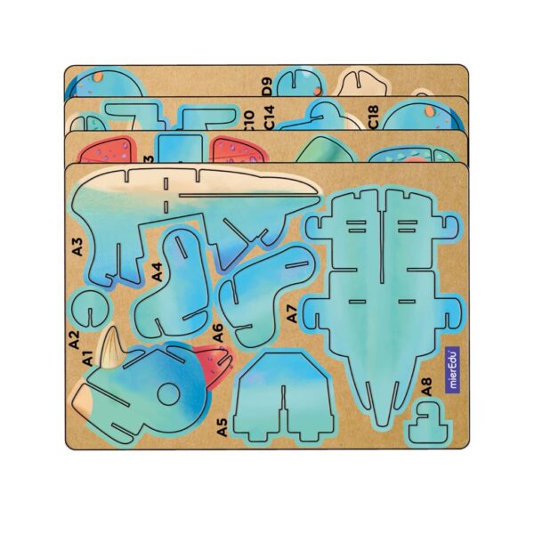 triceratops3 MierEdu – 3D Puzzel Build & Sound – Triceratops bouwpakket