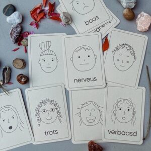 Emotie flashcards Montessori speelgoed – educatief materiaal om emoties te leren herkennen en reguleren