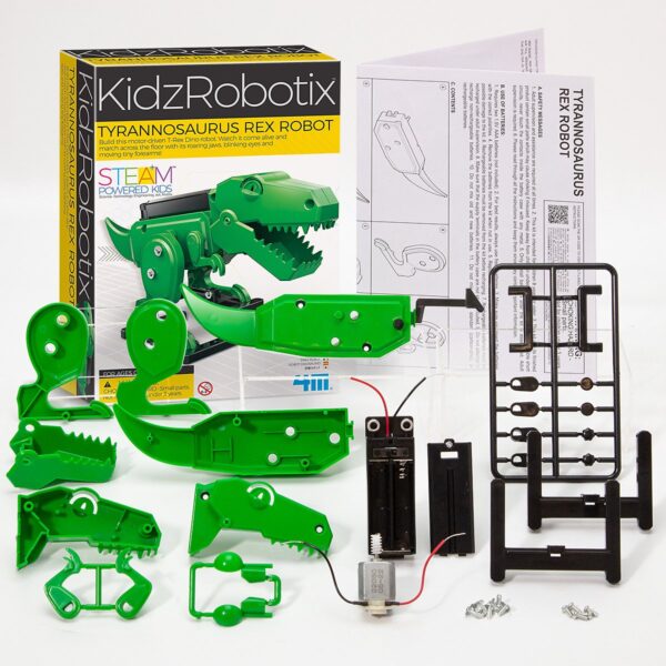 4M KidzLabs T-Rex robot onderdelen en verpakking