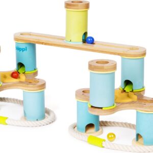 Boppi houten knikkerbaan uitbreidingspakket met spoorwissels