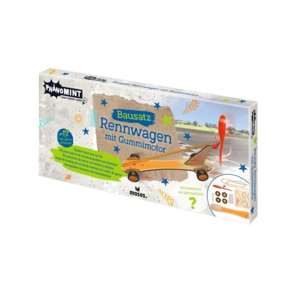 PhänoMINT elastiek auto houten bouwset compleet