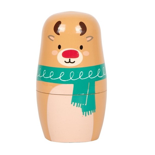 Houten rendier die in elkaar te zetten is – matroesjka educatief speelgoed