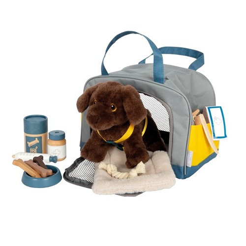 Knuffelhond met draagtas en accessoires van Small Foot