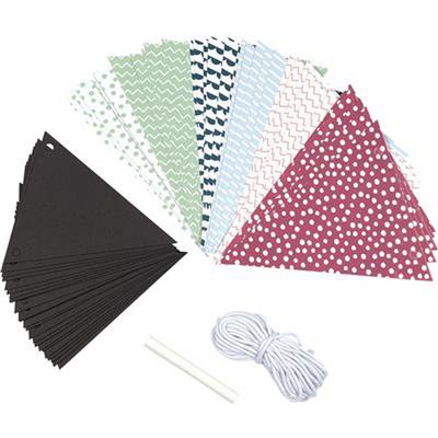 beschrijfbare-vlaggenketting-kinderen-goki.jpg Goki karton krijt vlaggenlijn van 5 meter voor kinderen om zelf te beschrijven