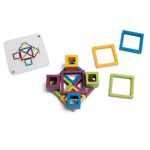 BS Toys houten frames vorm en kleuren bouwspel educatief speelgoed