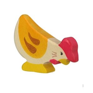 holztiger--houten-kip-duurzaam-educatief-speelgoed Van duurzaam hout handgemaakte kip pikkend waldorf geinspiteerd van Holztiger bij Het Speellab