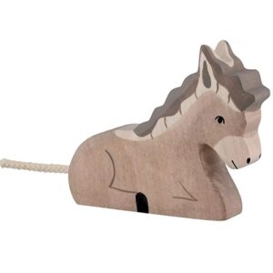 holztiger--houten-liggende-ezel-duurzaam-educatief-speelgoed Van duurzaam hout handgemaakte ezel liggend waldorf geinspiteerd van Holztiger bij Het Speellab