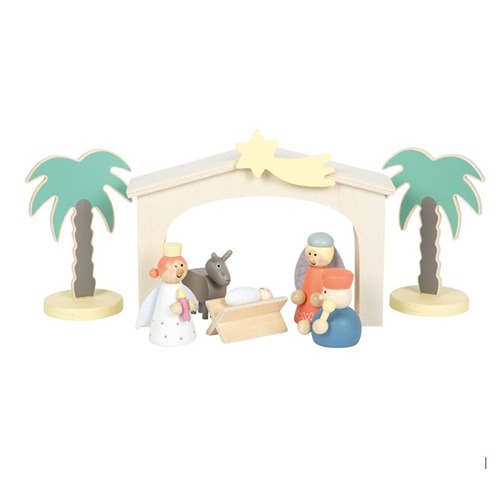 Complete houten kerststal Small Foot – duurzaam speelgoed voor gezinnen