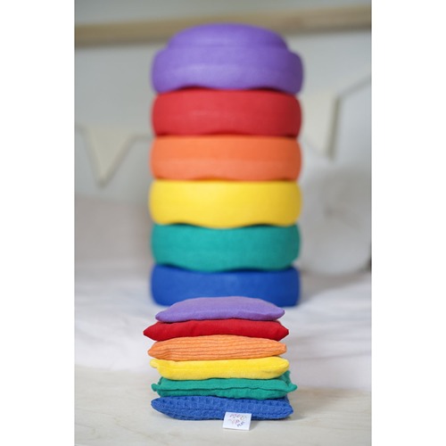 Kirschkernkissen set regenbogenkleur voor kinderen
