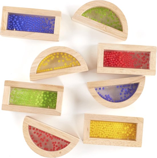 guidecraft-houten-blokken-kralen-lichttafel.jpg Sensorische regenboogblokken met kralen van Guidecraft voor zintuiglijk en open-ended spel