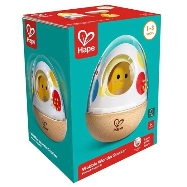 Hape Stapeltoren Wonder Tuimelaar – houten stapelspeelgoed voor peuters bij het Speellab