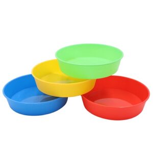 4 sorteerbakjes van Eduplay in kleur rood, geel, groen, blauw. Sorteerbakjes voor bijv. sensorische speeltafel