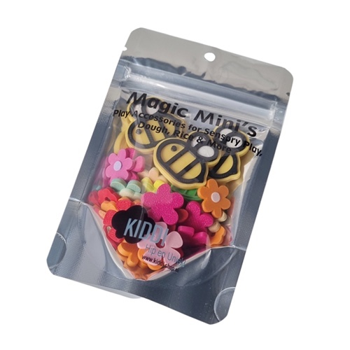 Kiddi Magic mini;'s bijen en bloemen PLA figuren voor fantasierijk rollenspel, sensorisch en open einde spel