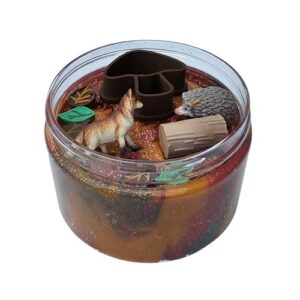 Pot sensorydough in het bos - herfst van zijkant verkrijgbaar bij Het Speellab