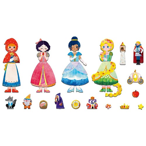 Sprookjes magneetspel van MierEdu met prinsessen en figuren voor creatief spelen