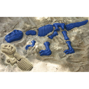 Eduplay zandvormen 10 delig van de stoere T rex in kleur blauw