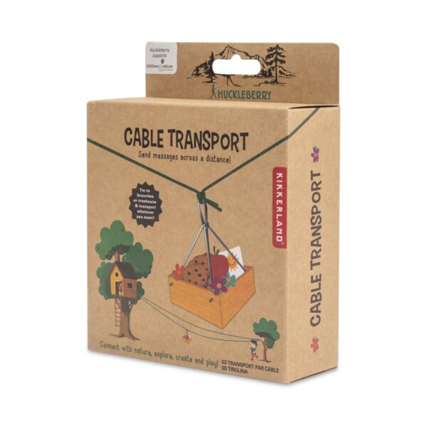 Huckleberry cable transport voor kinderen in de natuur
