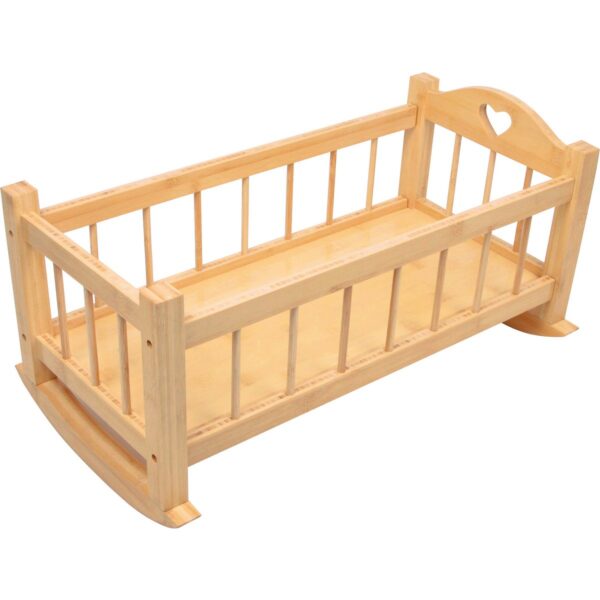 Small Foot houten poppenwieg naturel van blank gelakt hout