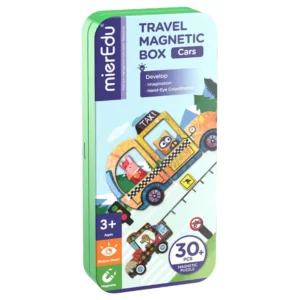 MierEdu Magnetische Puzzeldoos Voertuigen – Creatief Speelgoed voor Onderweg & Thuis