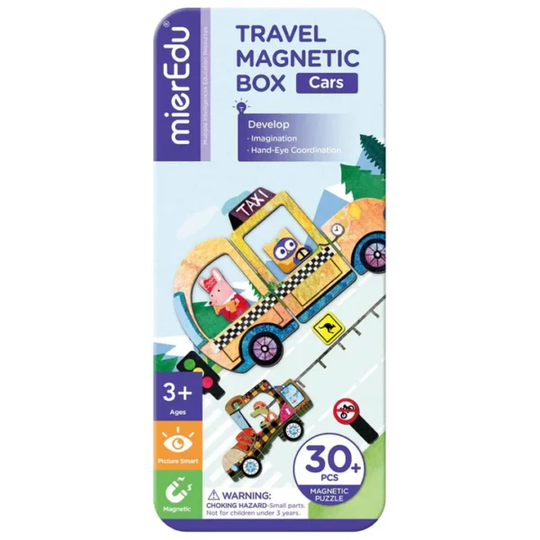 Mieredu-magnetische-puzzeldoos-voertuigen MierEdu Magnetische Puzzeldoos Voertuigen – Creatief Speelgoed voor Onderweg & Thuis